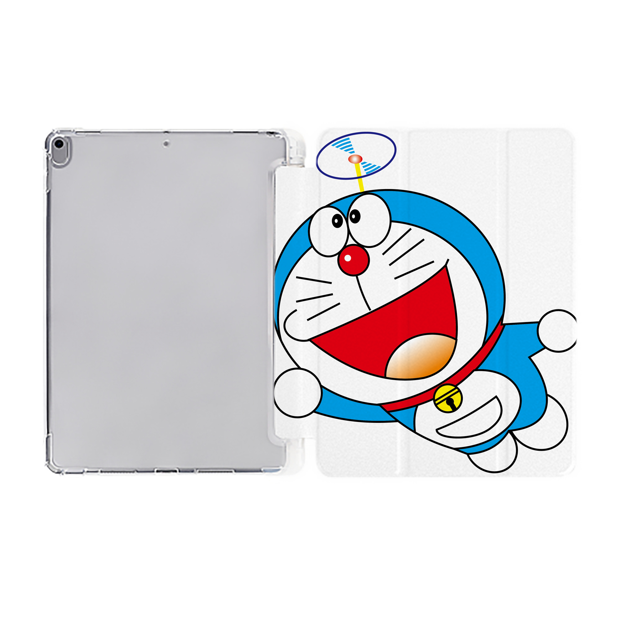 （画像用） ドラえもん Doraemon IPad ケース ペン収納付き 三つ折りスタンド PUレザー×シリコン 対応機種9.5/10.5/10.9インチ
